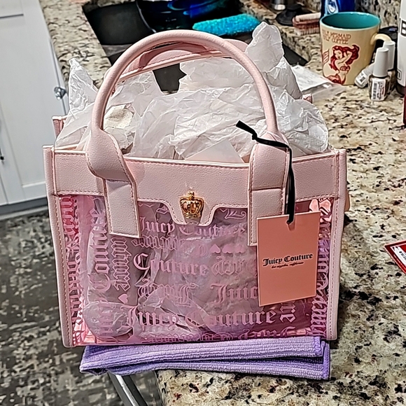Juicy Couture Handbags - Beautiful Pink/Clear Juicy Couture Bag